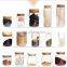 Wholesale Eco-friendly Different Size High Borosilicate Glass Jar With Bamboo Lid Airtight
