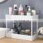 Kitchen Rack Storage Trolley Bathroom Stainless Steel Storage Rack Rolling Storage Cart With Wheel