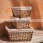 Best Price Water Hyacinth Storage Basket With Lining Inside Woven Natural Basket With Handle vietnam cheap wholesale