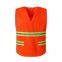 Road construction reflective work suit vest without sleeves and pockets, high gloss reflective style