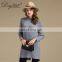 2024 Custom O-Neck Jumper Long Think Women's 100% Cashmere Sweater Solid Gray Knitted Casual Style for Winter