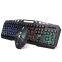 Marcas personalizadas de teclados y ratones de juego en paquete, con teclado de teclas flotantes y panel metálico negro. Mejor compra
