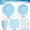 175-Piece Disposable Party Tableware Kits - Plates, Cups & Cutlery for Bulk Orders