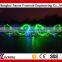 music fountain with laser