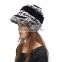 New arrival 2015 winter warm charming knitted rex rabbit fur hat with high quality