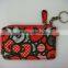 zipper pouch coin purse with card holder and key ring