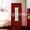 Wrought Iron Glass Door HDF Wood Door From China