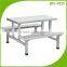 Commercial Stainless Steel Fast Food Table And Chairs/Wholesale Dining Table sets BN-W25
