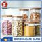 custom ISO approved cylinder shape clear glass food jar