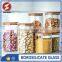 Custom ISO Approved Cylinder Shape Clear Glass Food Jar