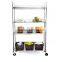 5-Tier CE 48" x 18" x 72" Outdoor Gray Wire Shelving Rack w/Wheels