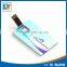 Best promotional super thin credit card usb flash drive with 2 side logo print