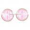 Monogram Enamel Disc Blanks Stud Earrings