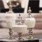 2016 modern ceramic decoration 3 pic a set silver white jar for living room