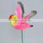 Hot Sale in Russia 6 Inch Plastic Swan Decorative Garden Planter Sticks