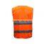 Cheap custom hi vis orange 3M reflective High quality safety police vest