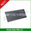 Black top panel mount stainless steel keyboard with trackball and function keys