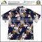 2015 Floral Hawaiian floral printed men's dress shirt
