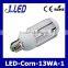 High quality high PF aluminum body e27/e26 led corn bulb 13W