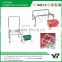 2015 hot sell galvanize or chrome supermarket basket stacker with 4 wheels and plastic basket (YB-S002)