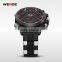 Import China Goods WEIDE Quartz Watch Stainless Steel Back Water Resistant Outdoor Stop Watch Big Dail Watch