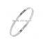 Memories Bangles With Customize Design Word 'YOU LIGHT UP MY LIFE' With 4mm/7mm Width