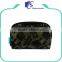 Fashion black lace PVC leather beauty cosmetic bag for ladies