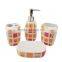 Glazed bath ceramic bathroom set