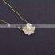 Zircon Shell shape with pearl charm necklace