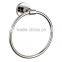 HJ-237 wholesale brush finish zinc alloy towel ring with Chrome Finish