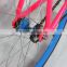 700C single speed aluminum alloy red frame blue rim track road city men's bike bicycle cycle cycling