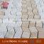 beige white Mixed marble mosaic tiles,natural fossil stone tile