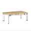 Hot sale modern office suit oblong shape coffee table with aluminium alloy base