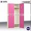 high quality pink 2 door wardrobe steel locker
