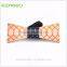 Special fashion beautiful handmade designer beech wood bow tie with cotton strap