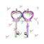 Alloy Rainbow Tear Drop/Heart Key/Round Floating Lockets