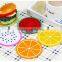 Different fruit shape silicone cup pad