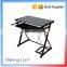 Modern black screen tempered glass computer desk big lots computer desk