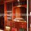 China top manufacturer customized antique solid wood red wine cabinet