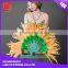 Popular Showgirl Yellow Blue Feather Rhinestone Decorated Carnival Hair Ornament
