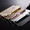 China supplier Aluminum metal mirror phone case bumper PC mirror back cover case cell phone case metal bumper for iPhone 6