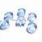 AAA Blue Topaz Color Quartz Smooth Handmade Big Hole Tyre Beads