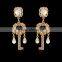 Factory directly key shape pendant earring rose gold plated jewelry dangling women's jewelry