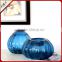 Unique design mouth blown dark blue pumpkin shaped art murano glass vase