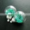 16mm round glass bottle dome with green star vial pendant wish charm DIY jewelry supplies 1820262