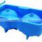 2 Cavity Large Sphere Round Ice Cube Tray Silicone
