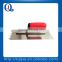 durable soft rubber handle stainless steel plaster trowel
