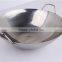 Machine Made Wok Round Big Stainless Steel Korea King Wok