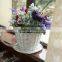 handmade white wicker flower basket wedding flower basket with plastic liner
