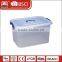 Hot sale top quality 30-70L toy doll shoe transparent plastic storage box with lid